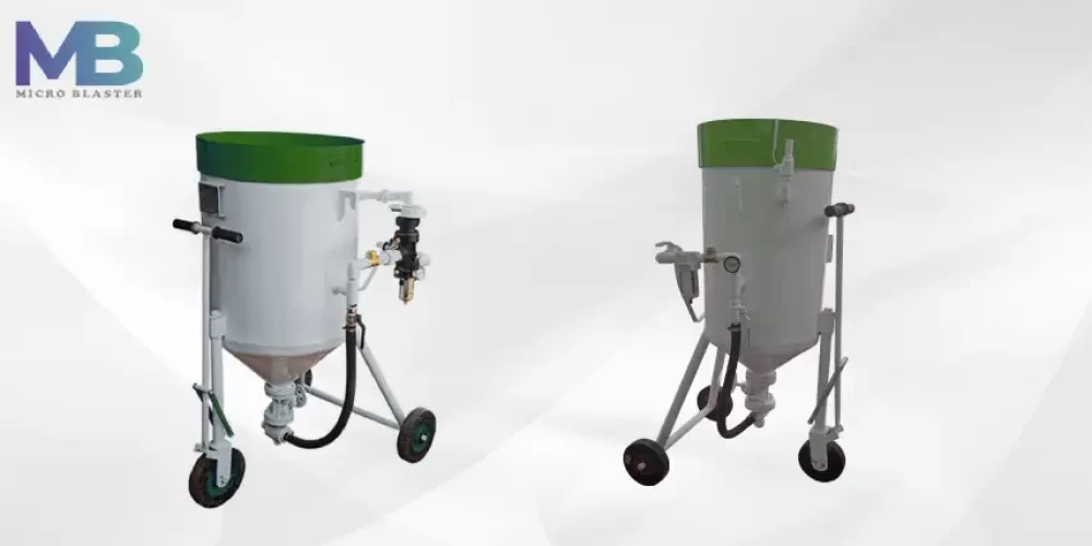 Sand blasting hopper specifications and components